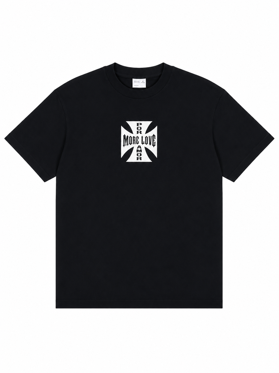 Big Cross Logo Tee - Black fits – POR + AMOR OFFICIAL.