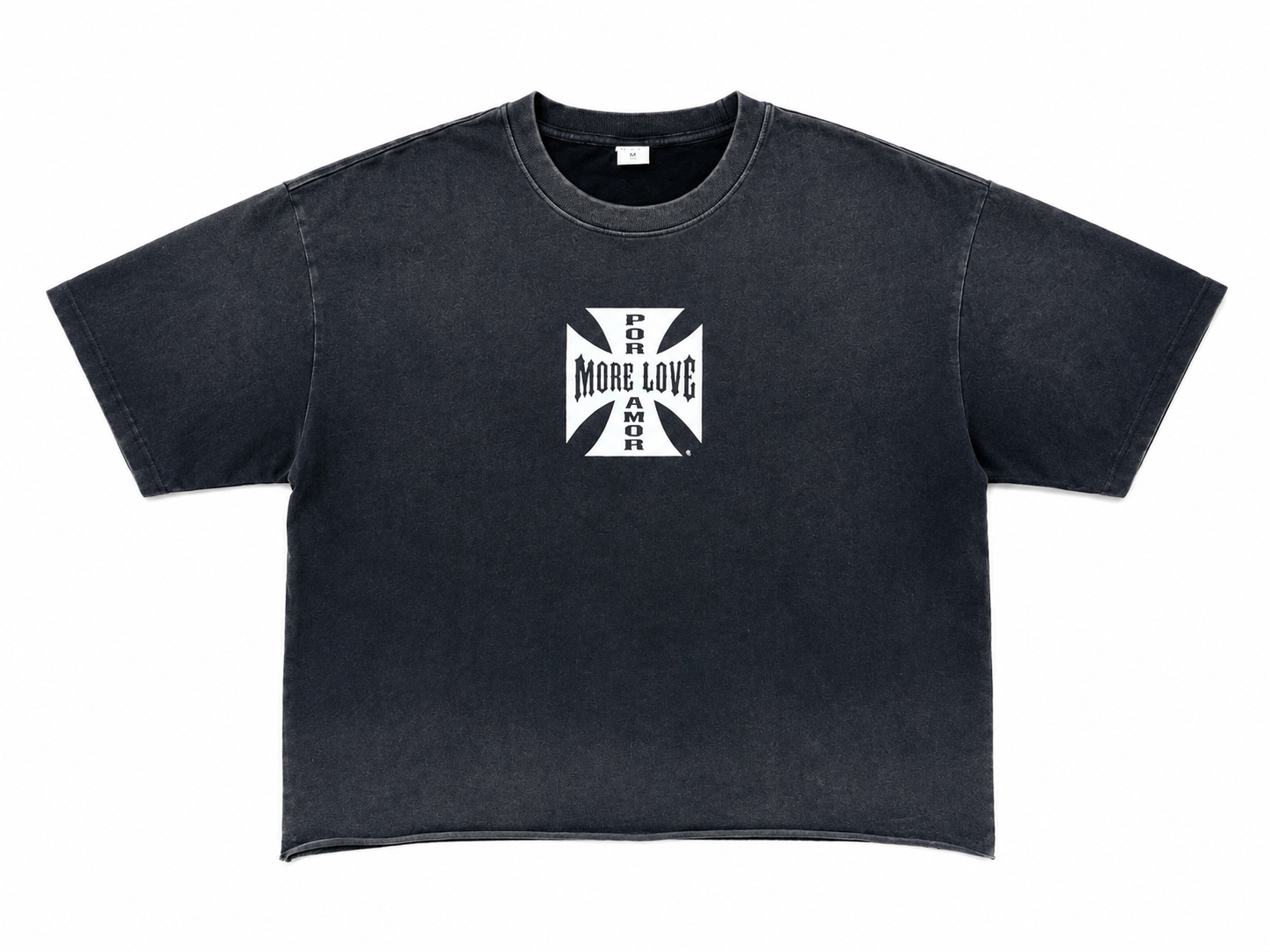 トップス IRON CROSS LOGO VINTAGE BIG T-SHIRT Big Cross Logo Tee - Grey Vintage Wash – POR + AMOR OFFICIAL.
