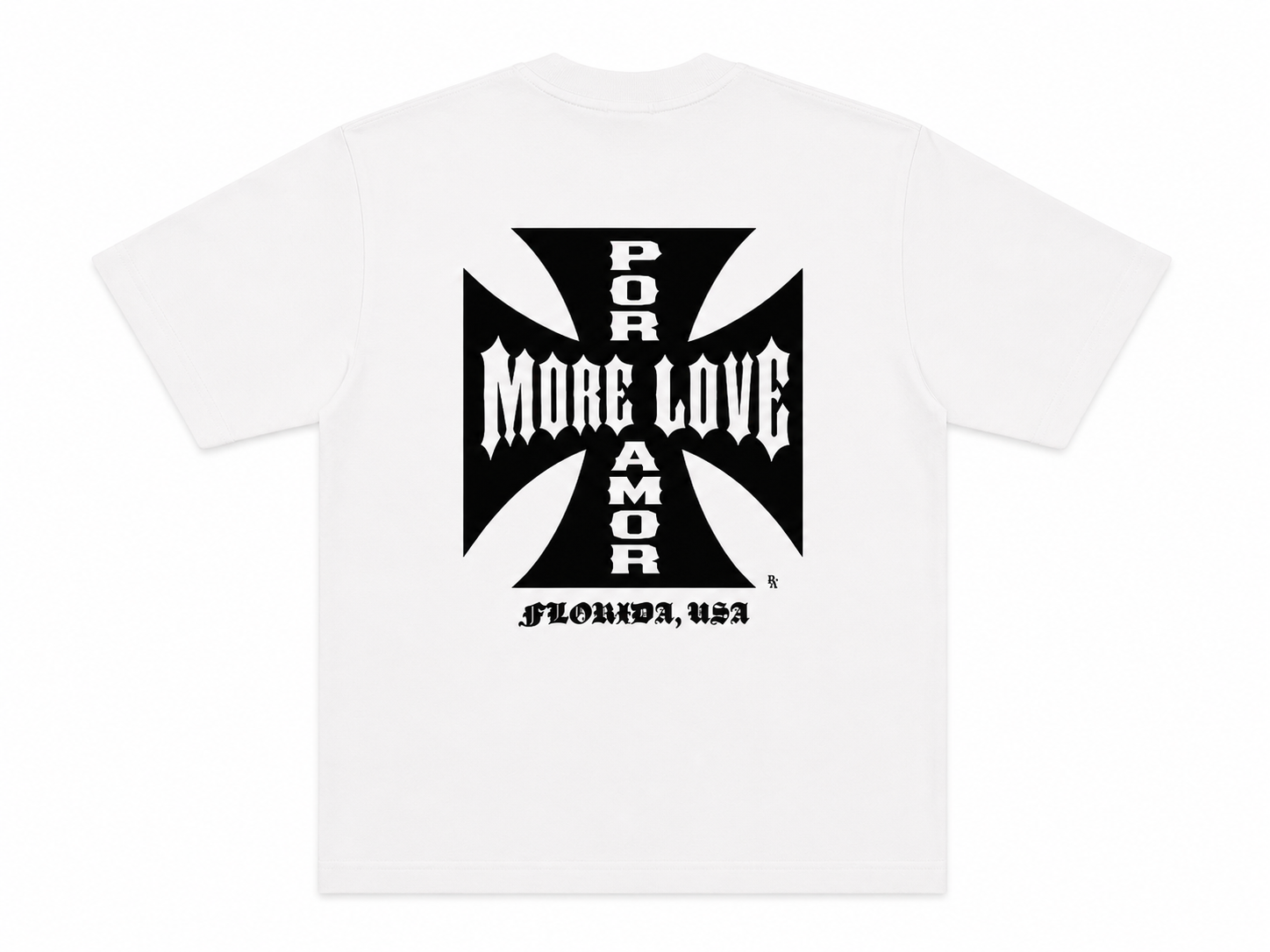 Big Cross Logo Tee - White | Oversized Comfort & Style – POR +