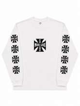 Load image into Gallery viewer, Big Cross Logo Long Sleeve Tee - White
