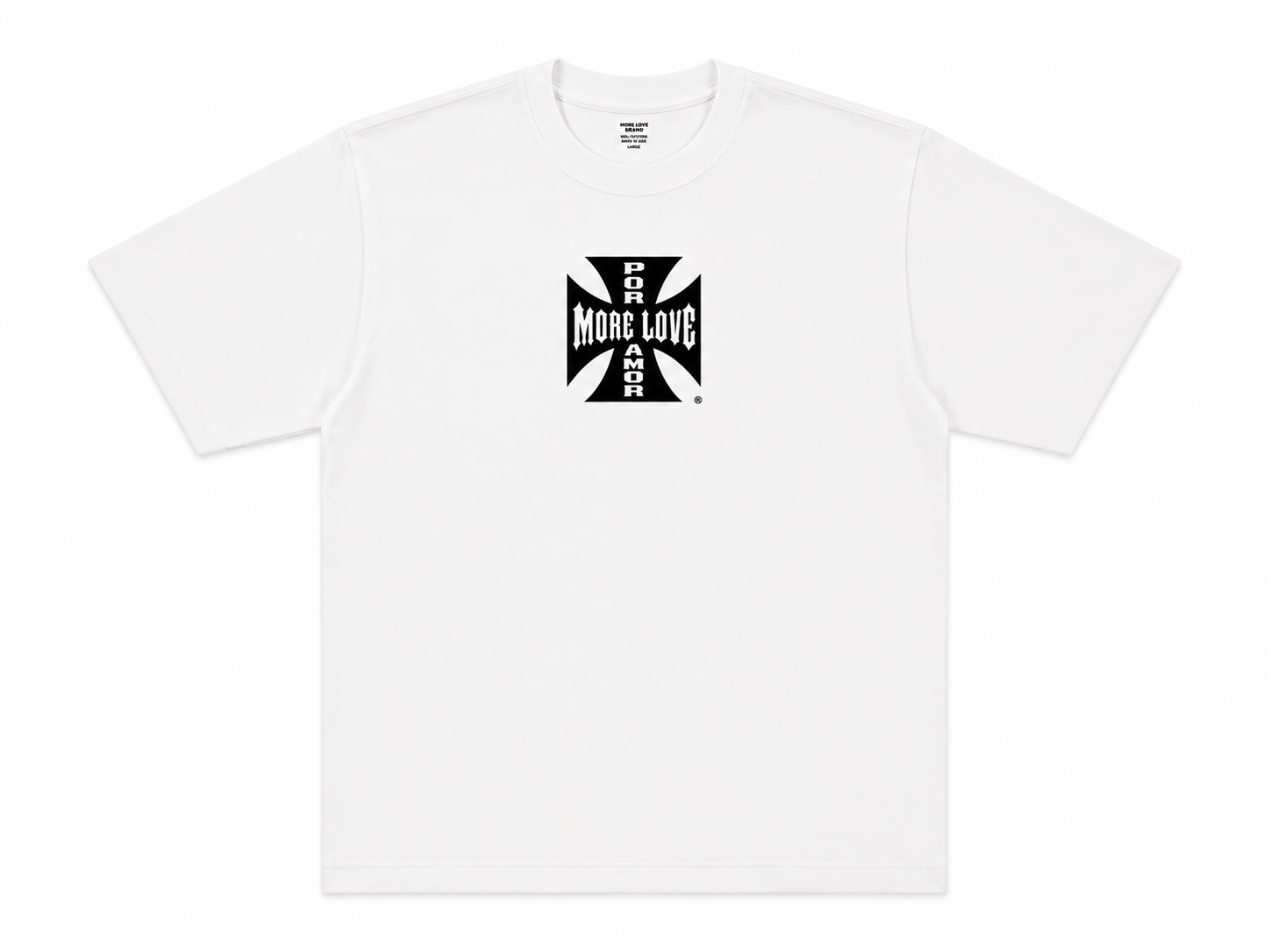 Big Cross Logo Tee - White | Oversized Comfort & Style – POR +