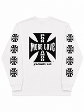 Load image into Gallery viewer, Big Cross Logo Long Sleeve Tee - White
